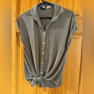 Green Envelope Charcoal Blouse